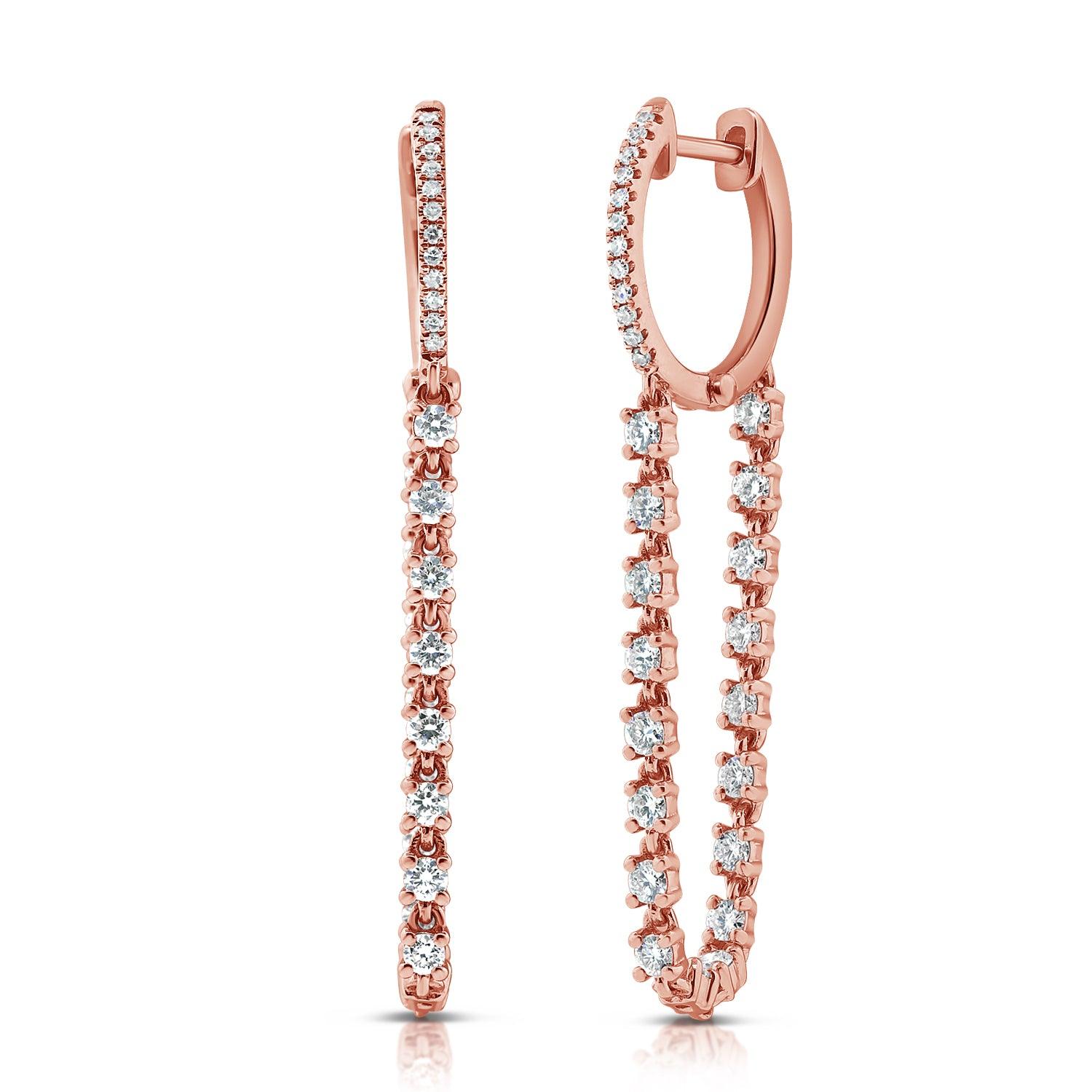 14 KARAT GOLD DIAMOND EARRINGS - Image 2