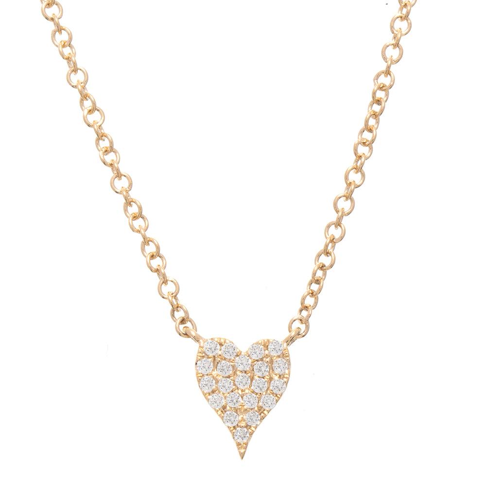 Pavé Diamond Necklace in 14K Yellow Gold
