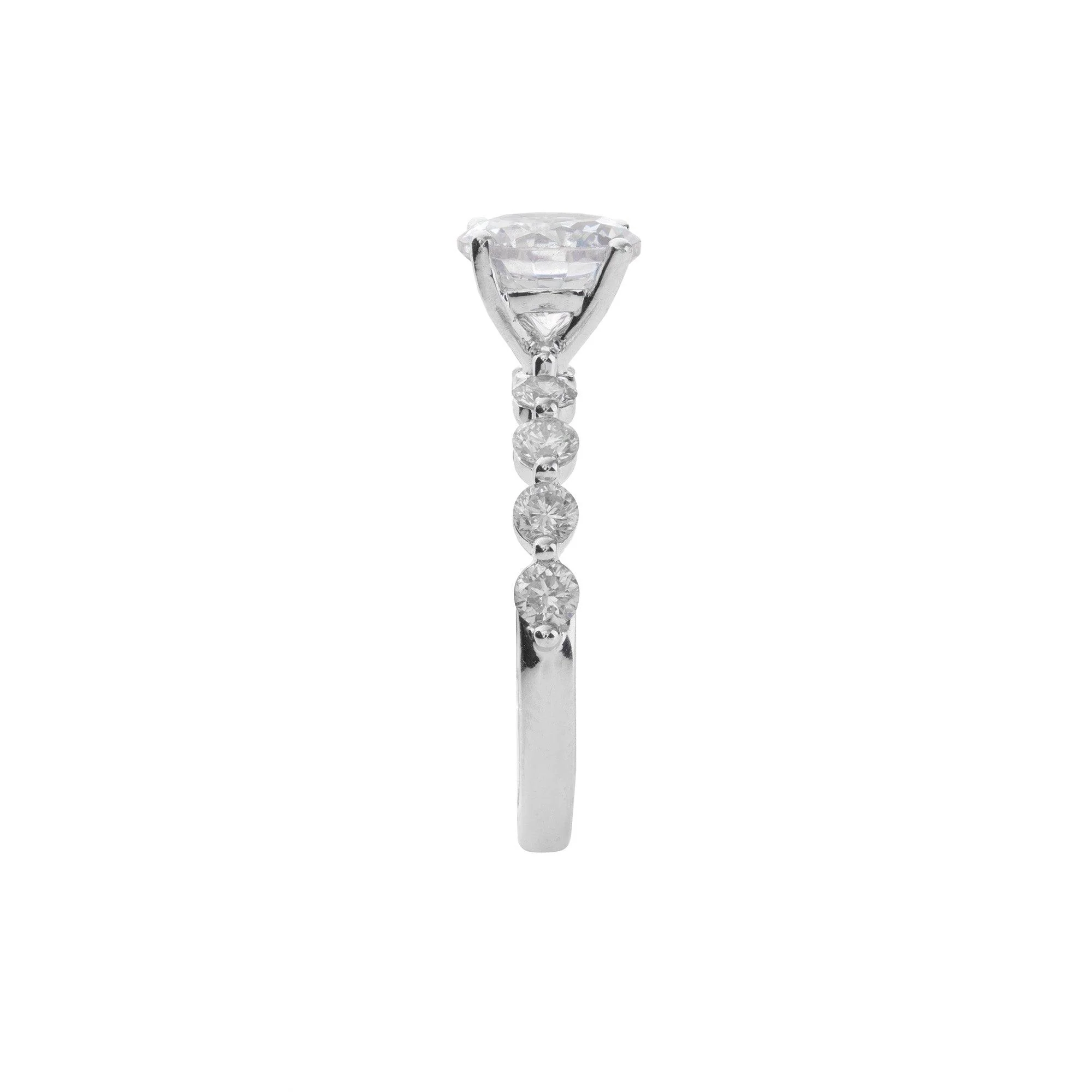 PIERCE 14 KARAT GOLD SHARED PRONG DIAMOND MOUNTING - Image 2