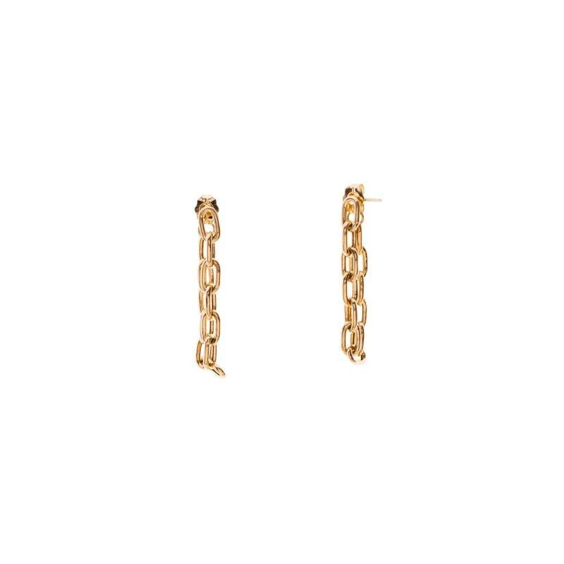 14 KARAT YELLOW GOLD LARGE LINK HOOPS - Image 2