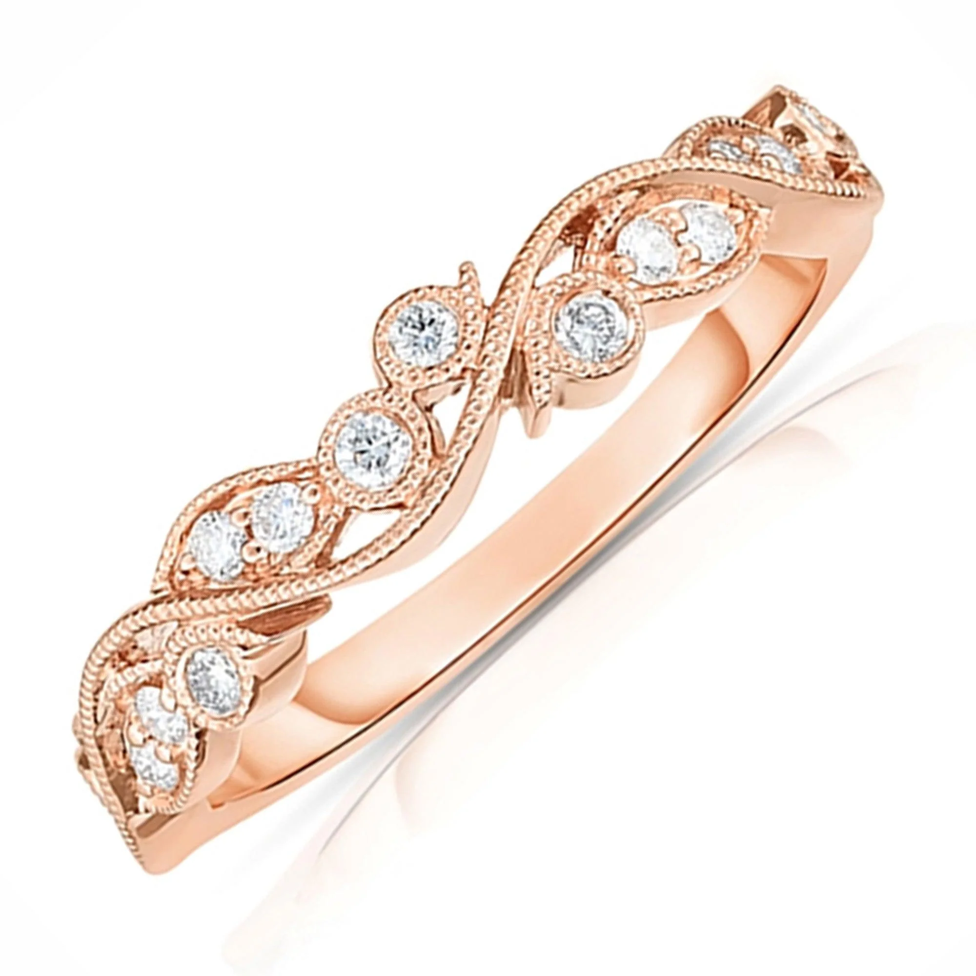 14K Rose Gold Diamond Ring