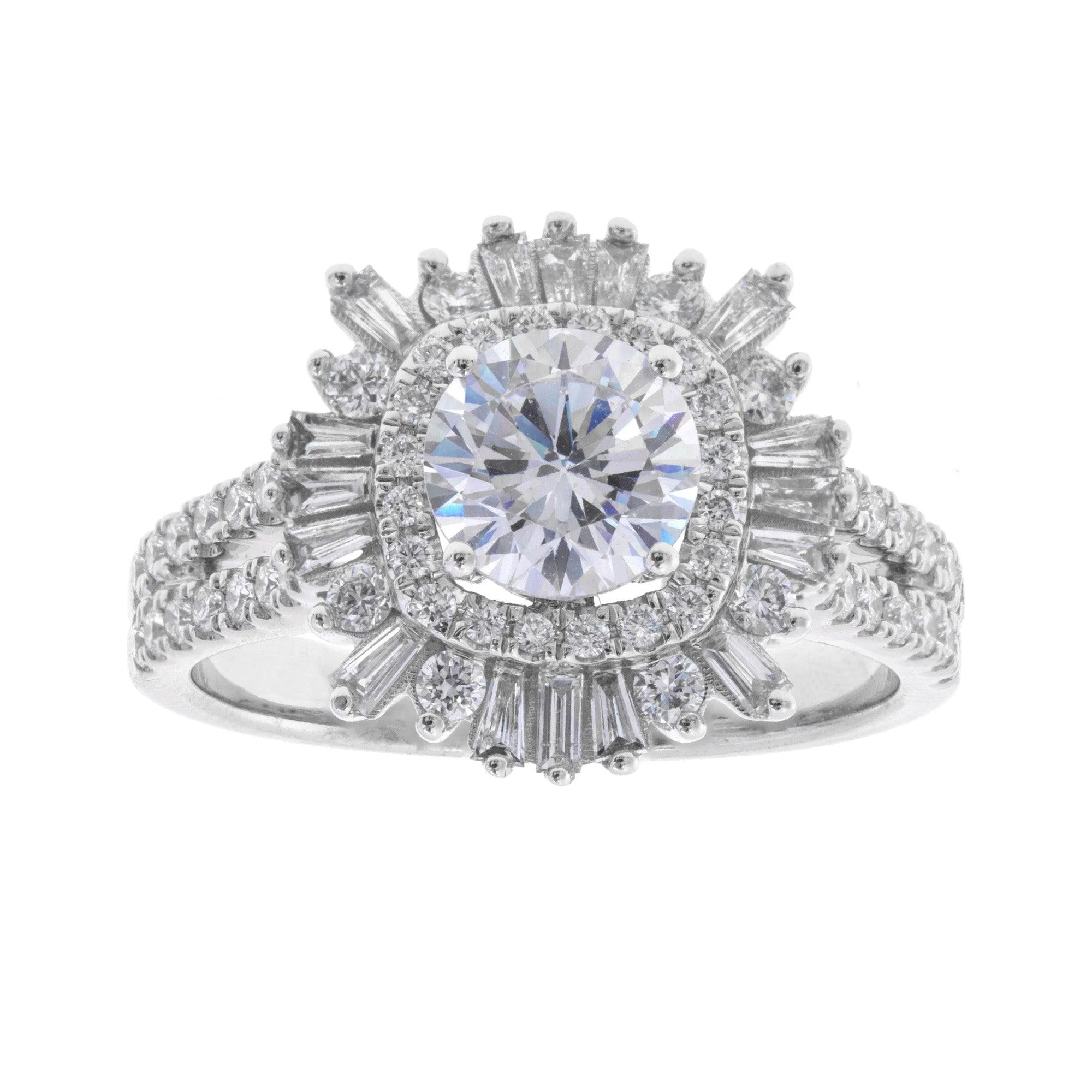 14K GOLD DIAMOND HALO MOUNTING