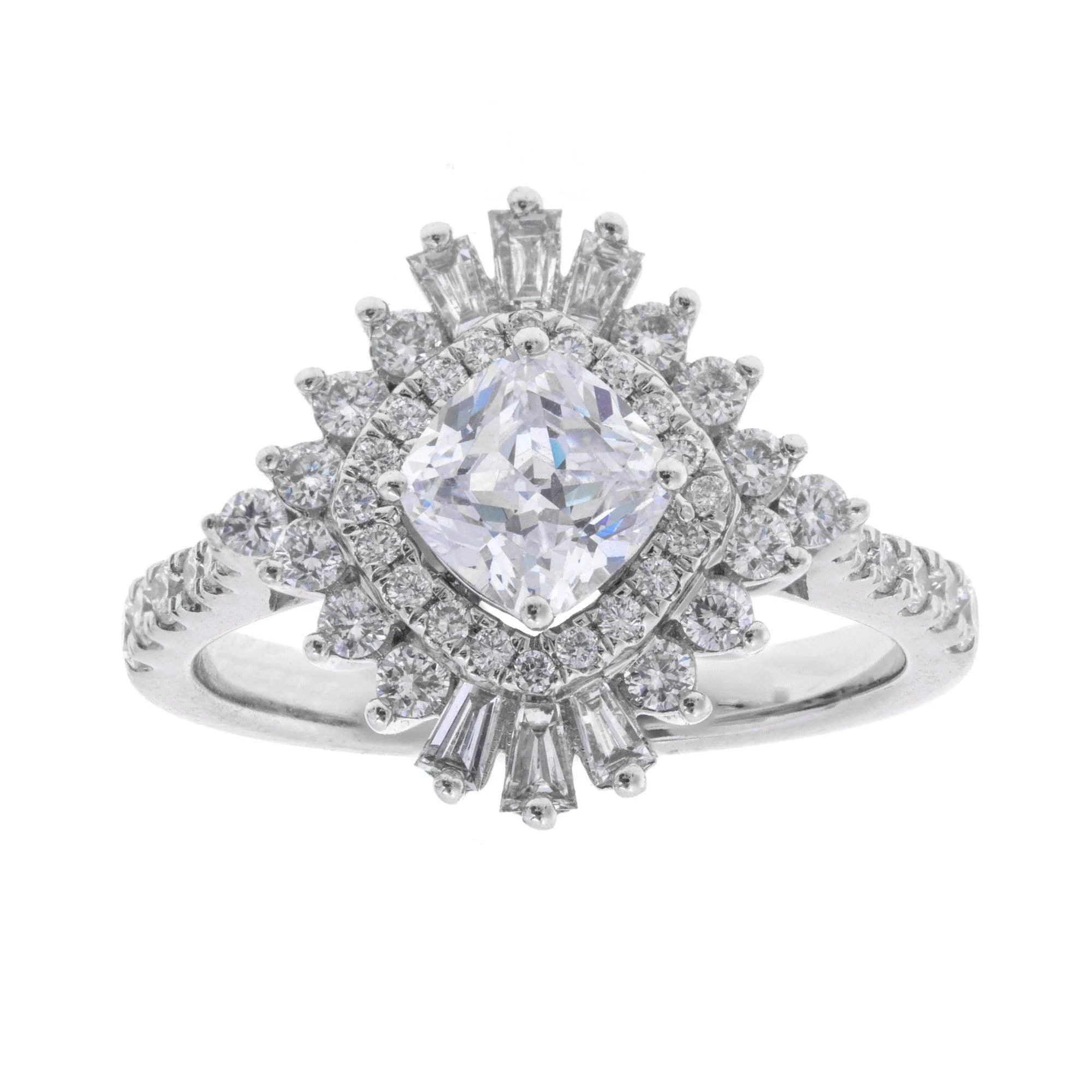 14K GOLD DIAMOND HALO MOUNTING