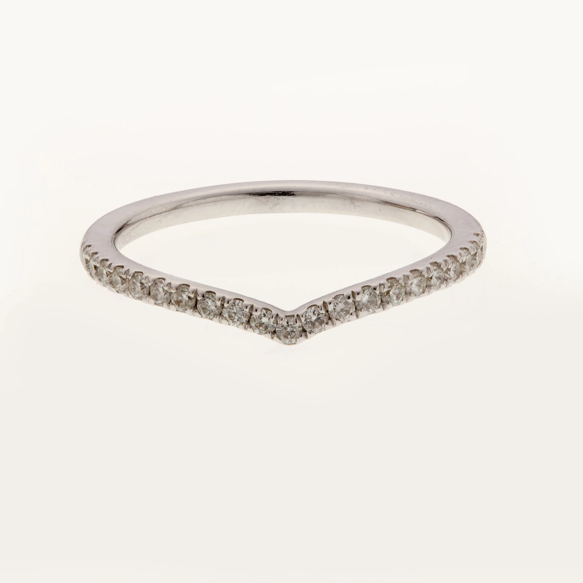 14K White Gold Diamond Band - Image 2