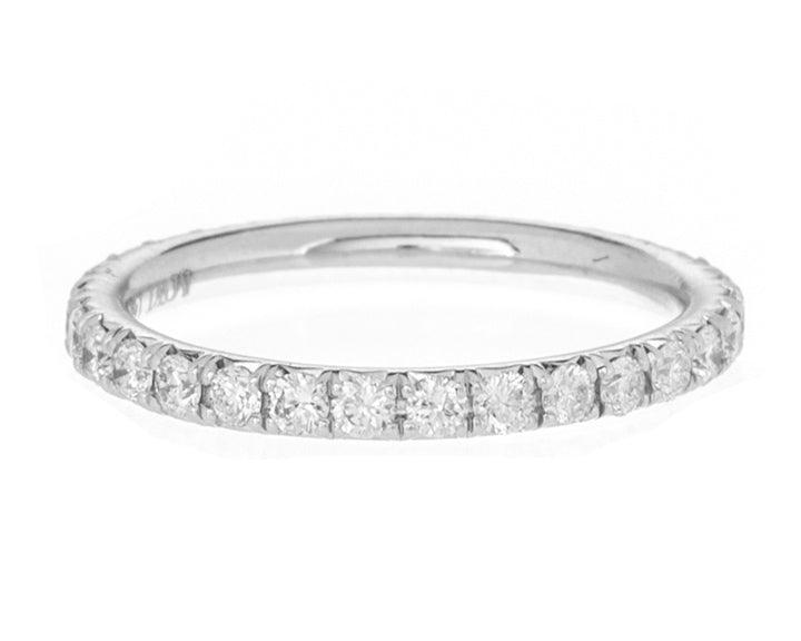 14K White Gold Diamond Band - Image 2