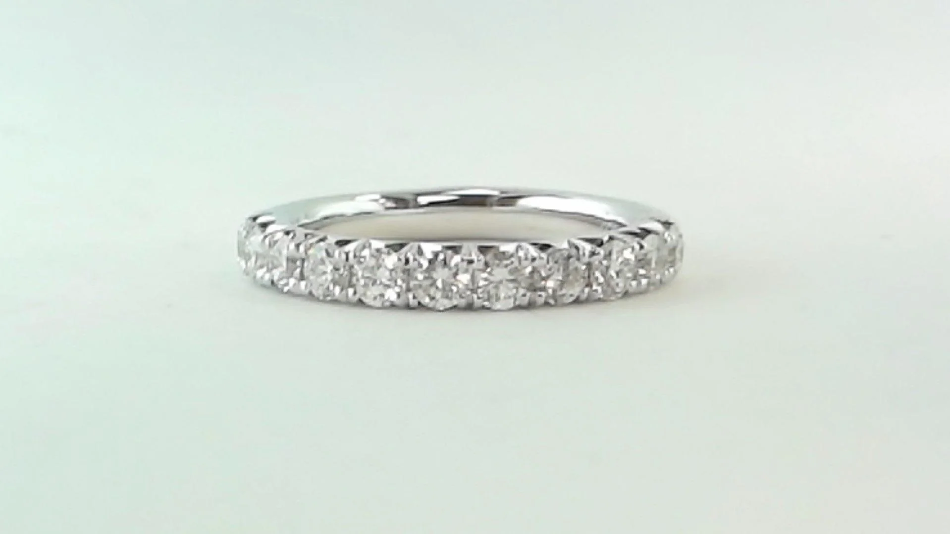 14K White Gold Diamond Band