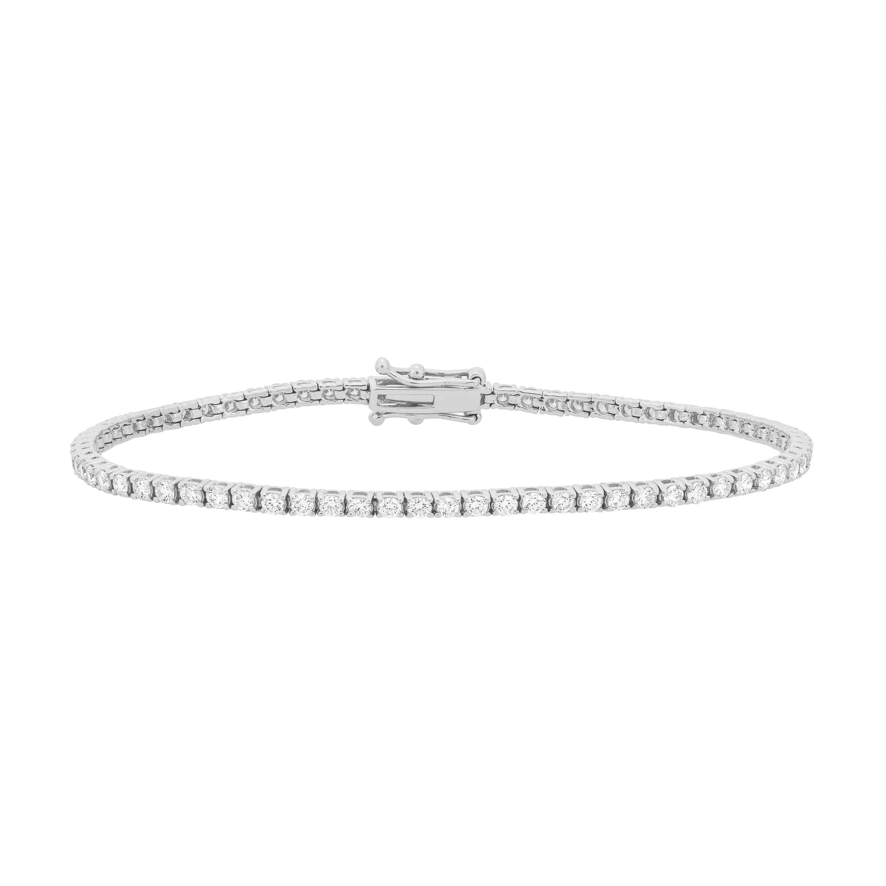 14K WHITE GOLD DIAMOND BRACELET