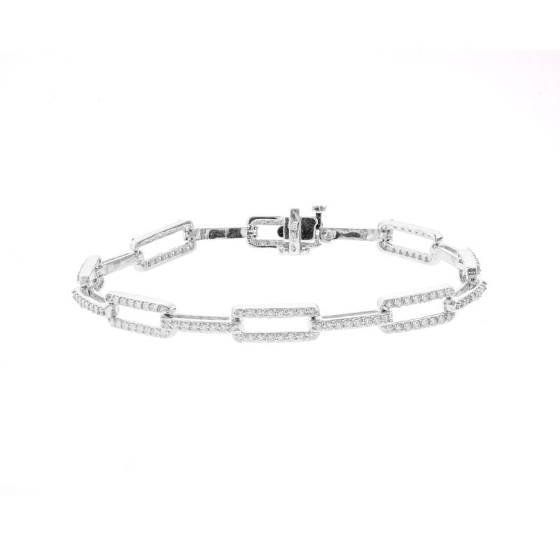 14K WHITE GOLD 2.07CTTW DIAMOND BRACELET