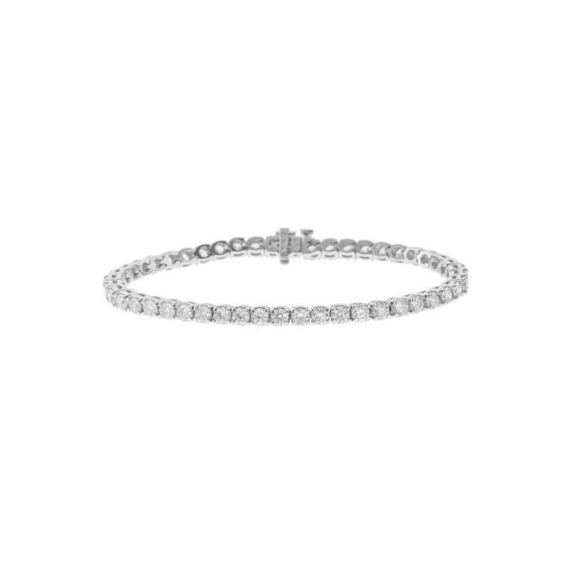 14K WHITE GOLD DIAMOND BRACELET - Image 2