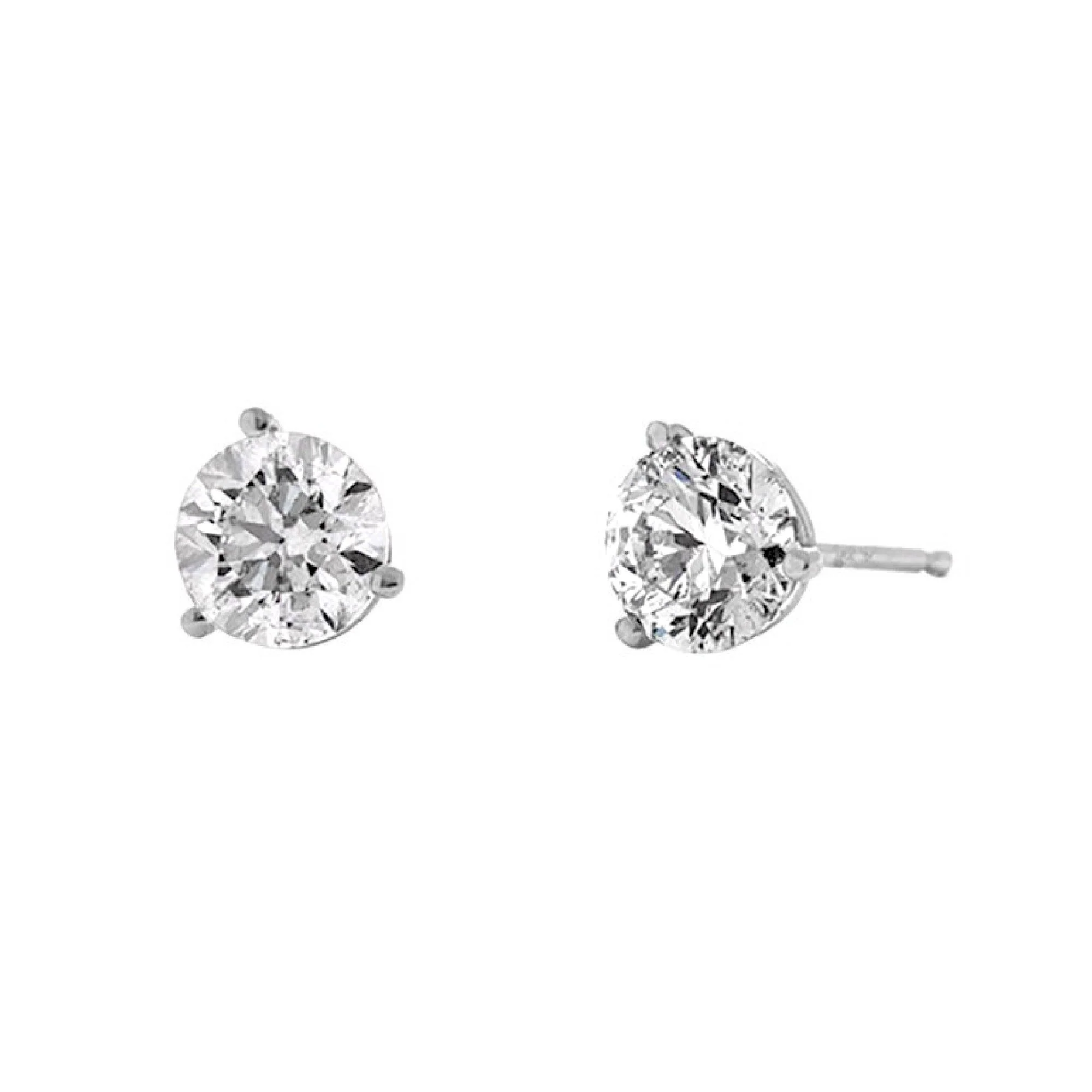 14K WHITE GOLD 1.50CTTW DIAMOND STUD EARRINGS