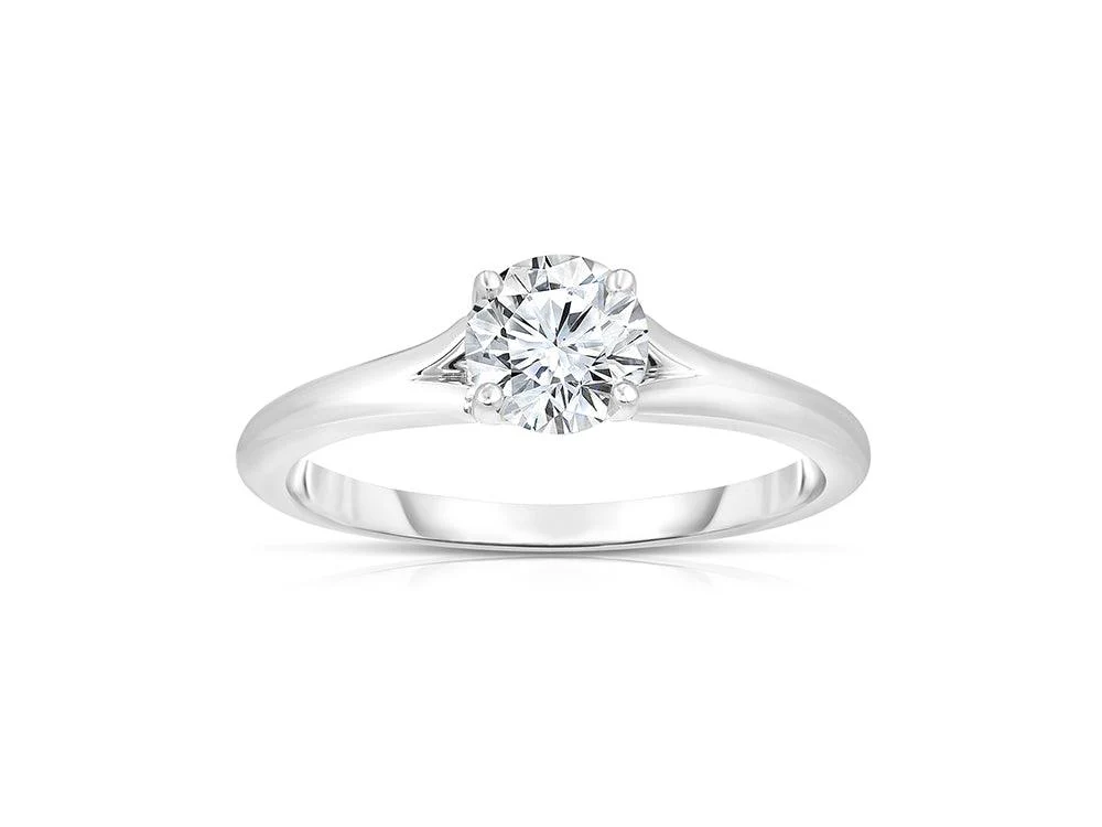 14K White Gold Diamond Engagement Ring - Image 2