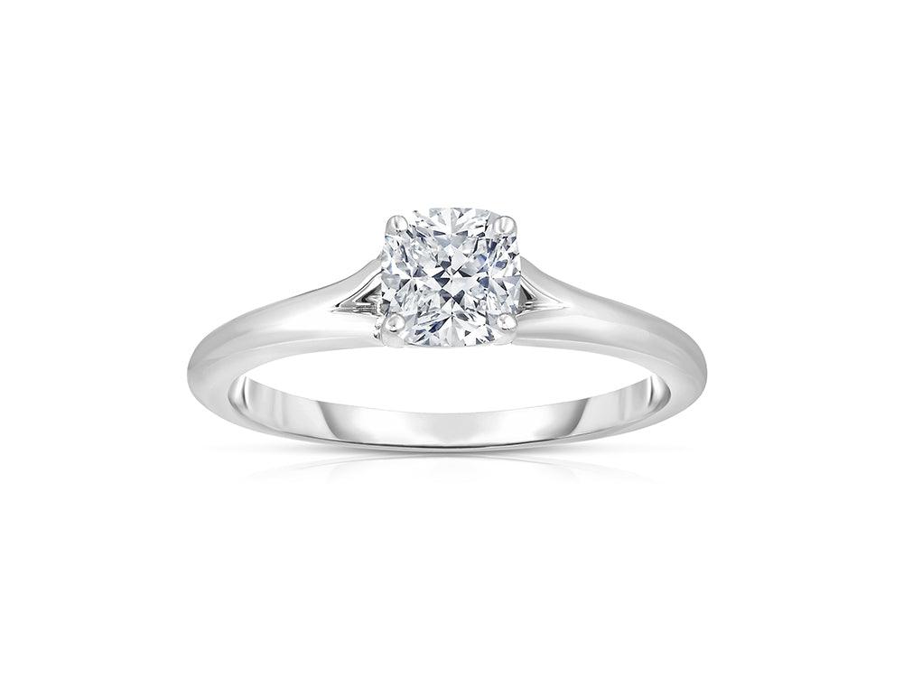 14K White Gold Diamond Engagement Ring - Image 2