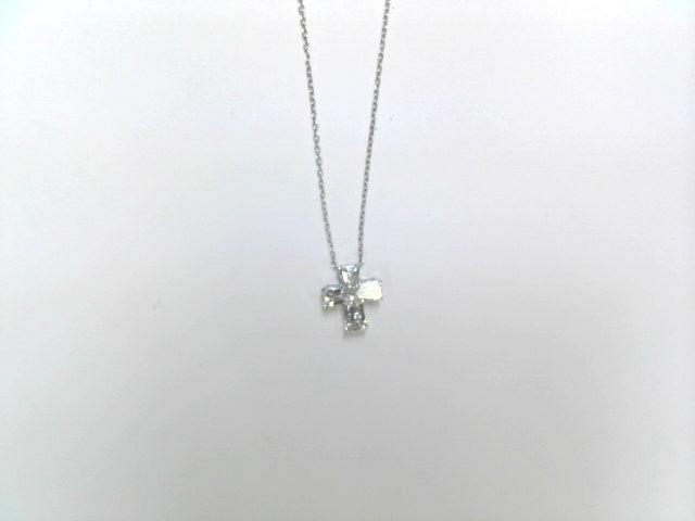 14K White Gold Diamond Necklace - Image 2