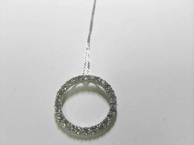 14K White Gold Diamond Necklace - Image 2