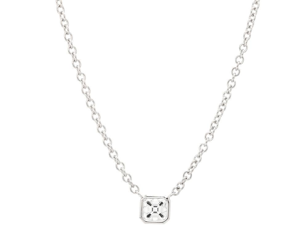 14K White Gold Diamond Necklace - Image 2