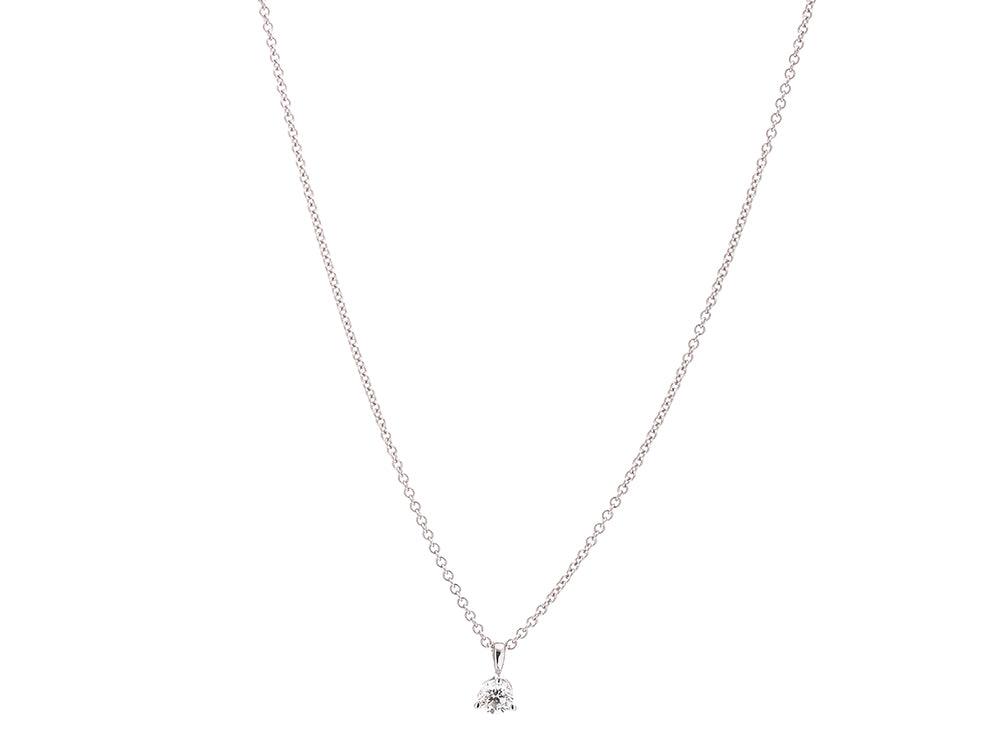 14K White Gold Diamond Necklace