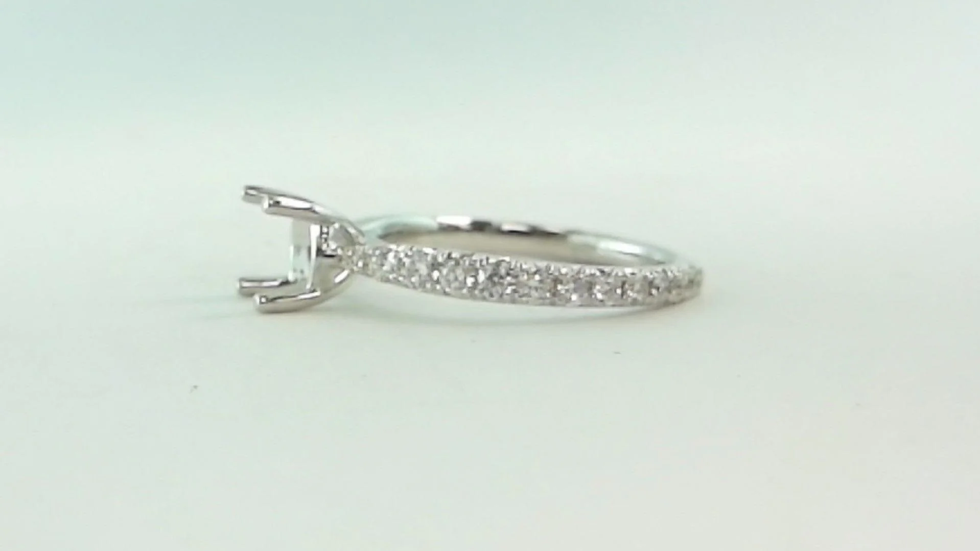 14K White Gold Diamond Ring Mounting