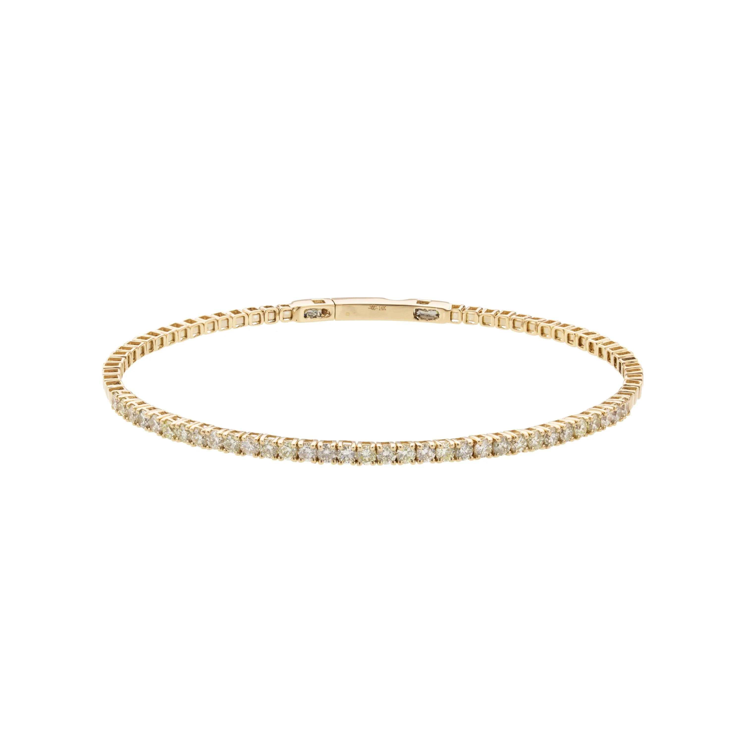 14K Yellow Gold Diamond Bracelet