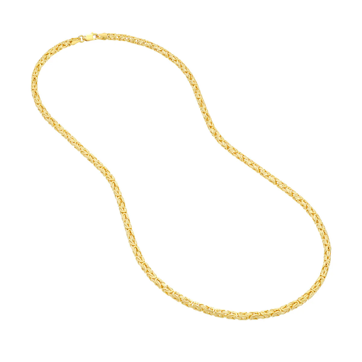 14K Yellow Gold 22" Byzantine Chain Necklace - Image 3