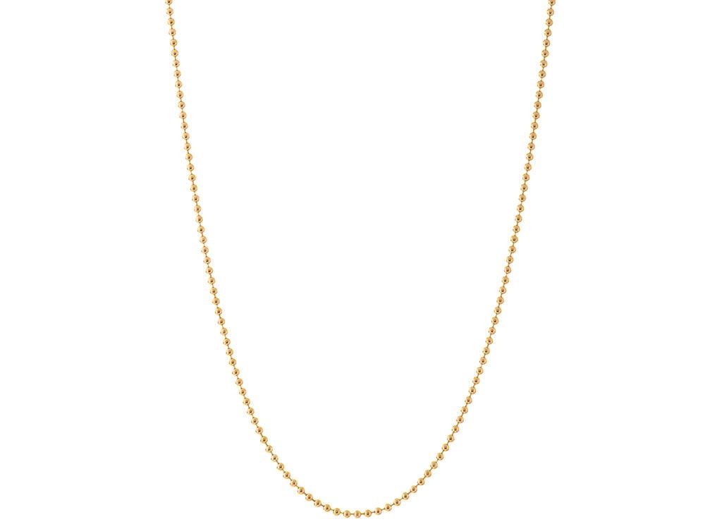 14K Yellow Gold 20" Beaded Chain Necklace