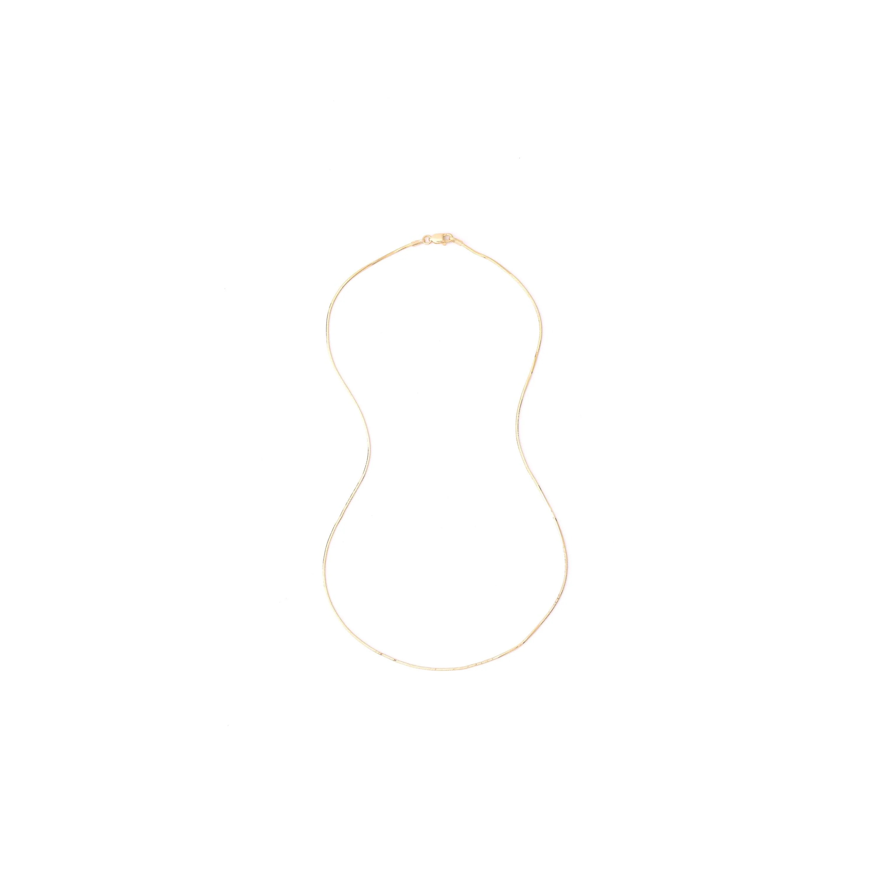 14K GOLD SQUARE SNAKE CHAIN