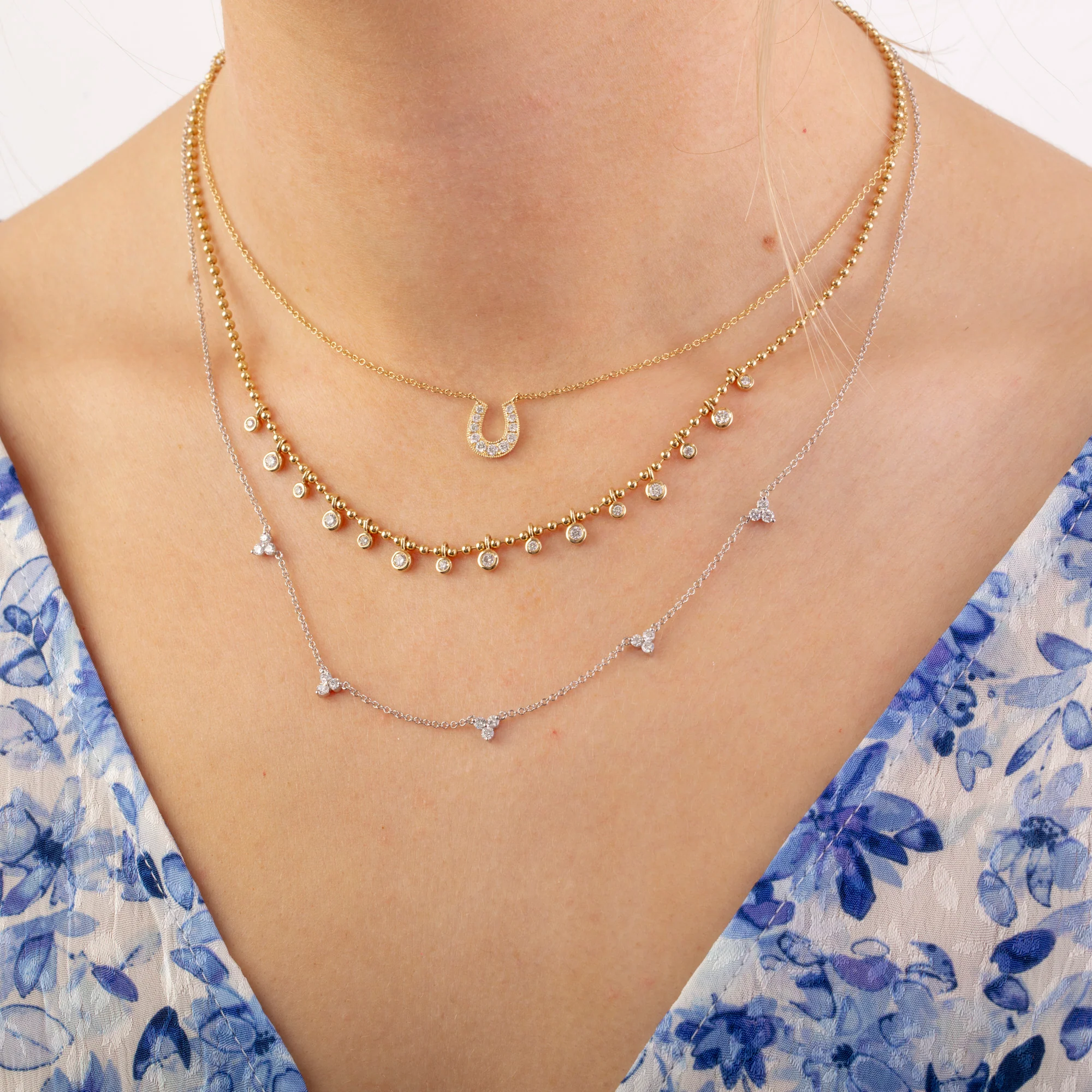 14K Yellow Gold Diamond Necklace - Image 2