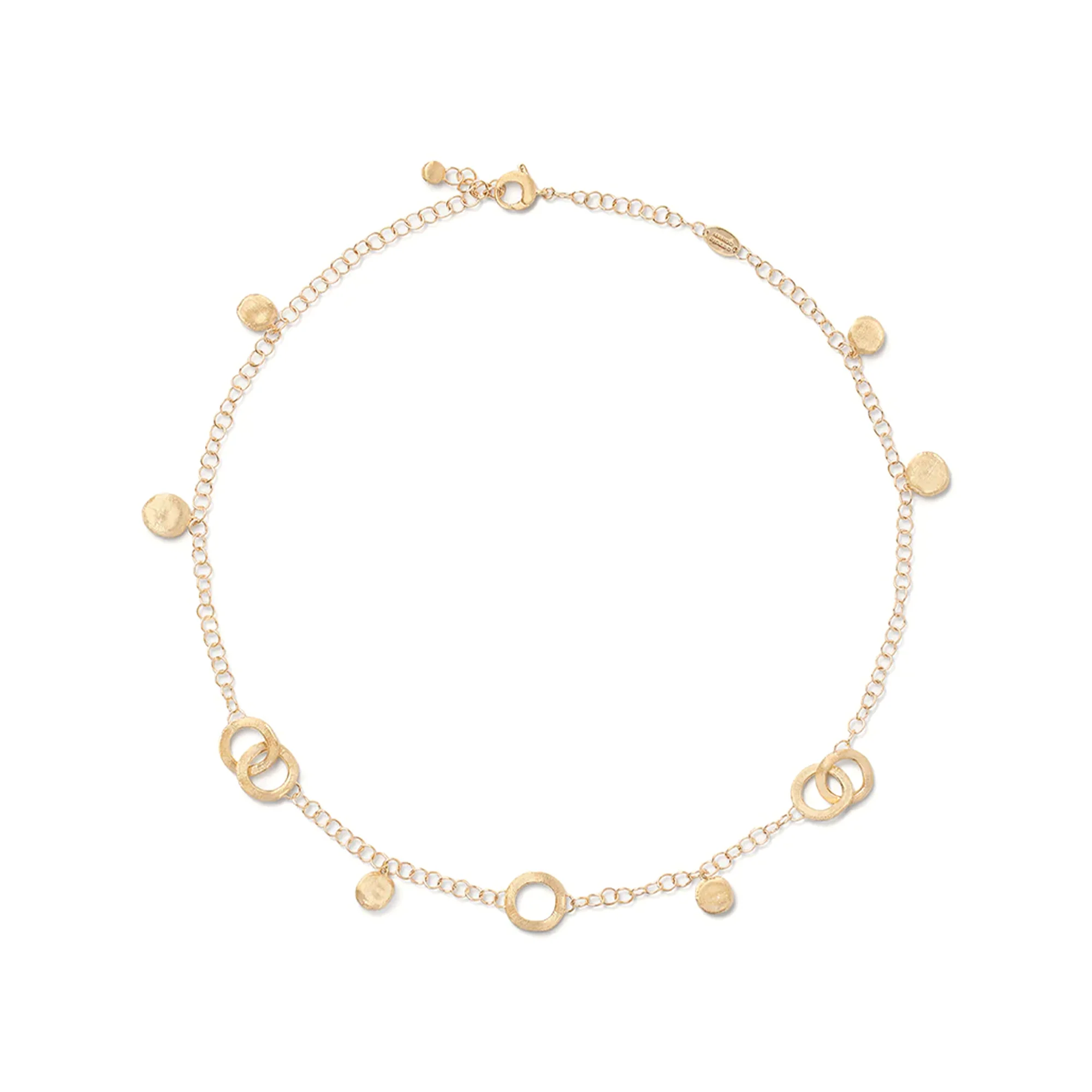 18 KARAT FLAT DISC AND LINK NECKLACE - Image 2