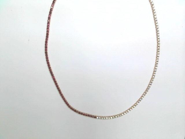 18 KARAT GOLD DIAMOND AND RUBY NECKLACE - Image 2