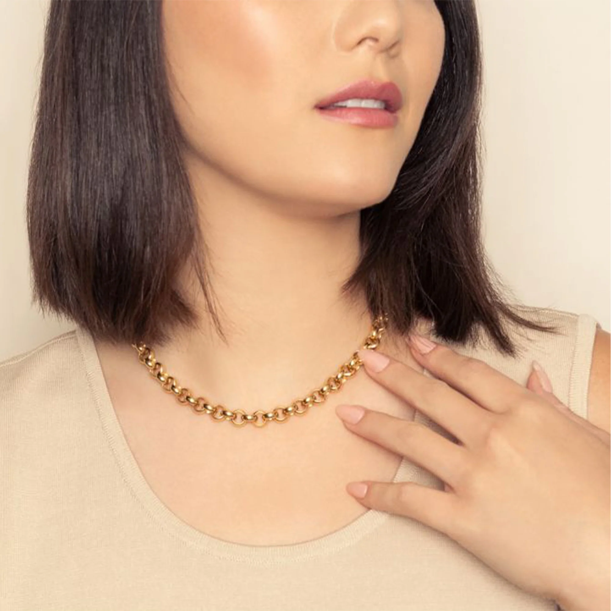 18in Round Link Chain in 18K Yellow Gold - Image 2