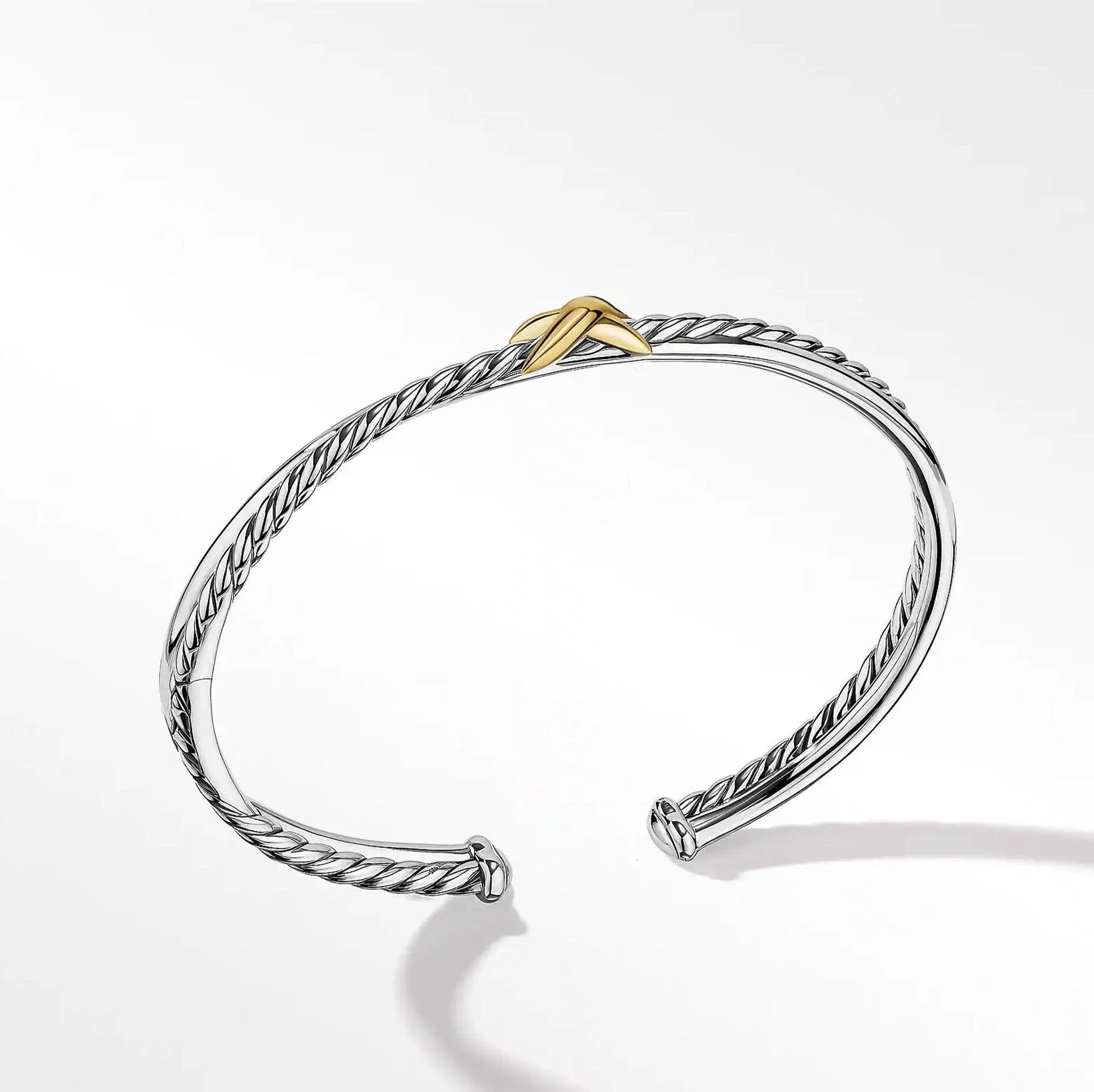 18K GOLD AND STERLING SILVER BRACELET - Image 2