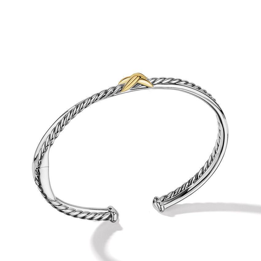 18K GOLD AND STERLING SILVER CUFF BRACELET