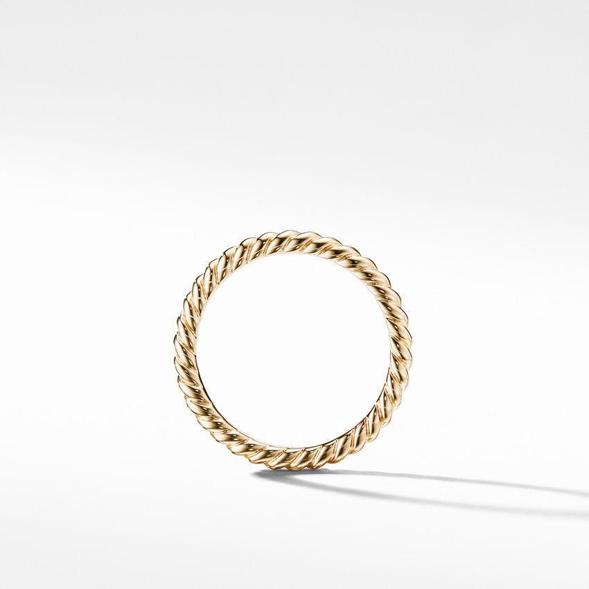 DY Unity Cable Band Ring in 18K Yellow Gold - Image 2