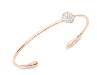 18K Gold Rose Gold 0.24CTTW Diamond Bangle BRACELET