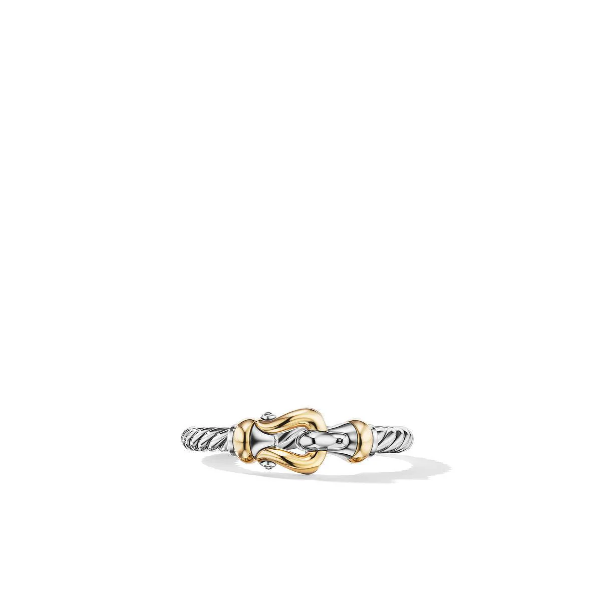 PETITE NBUCKLE RING WITH 18K YELLOW GOLD