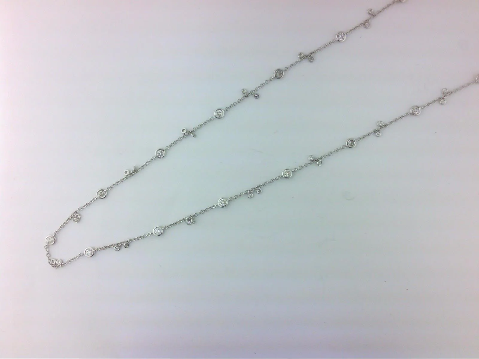 18K White Gold Diamond Necklace