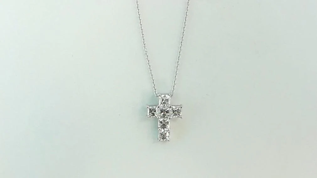 18K White Gold Diamond Necklace - Image 2
