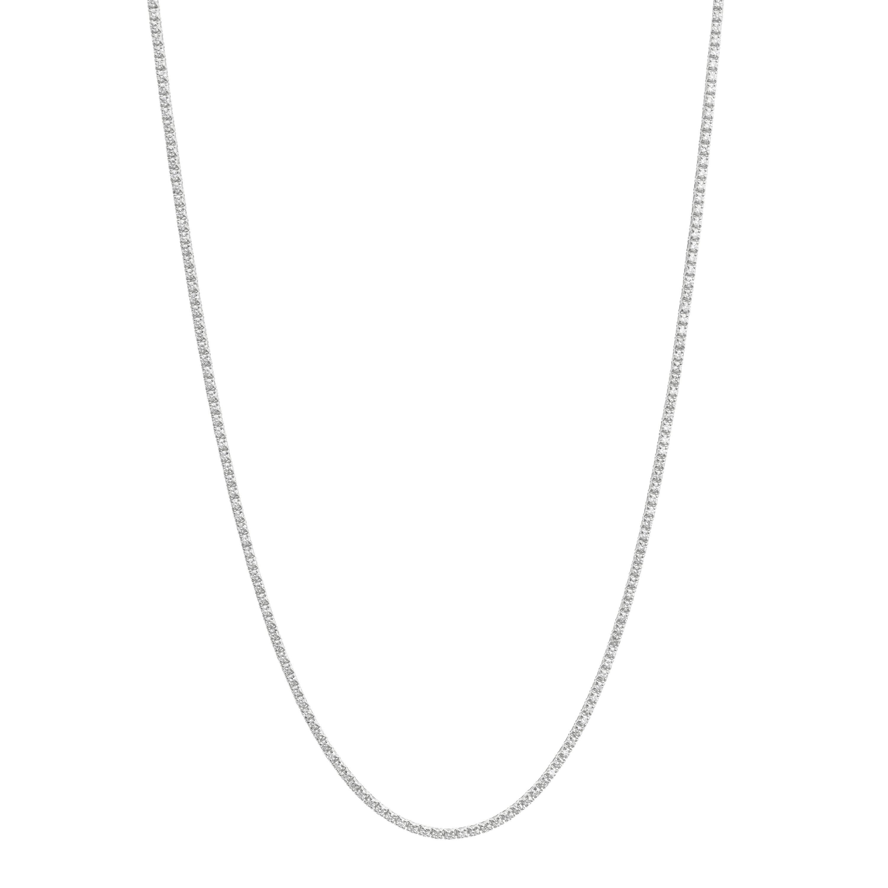 18K White Gold Diamond Necklace