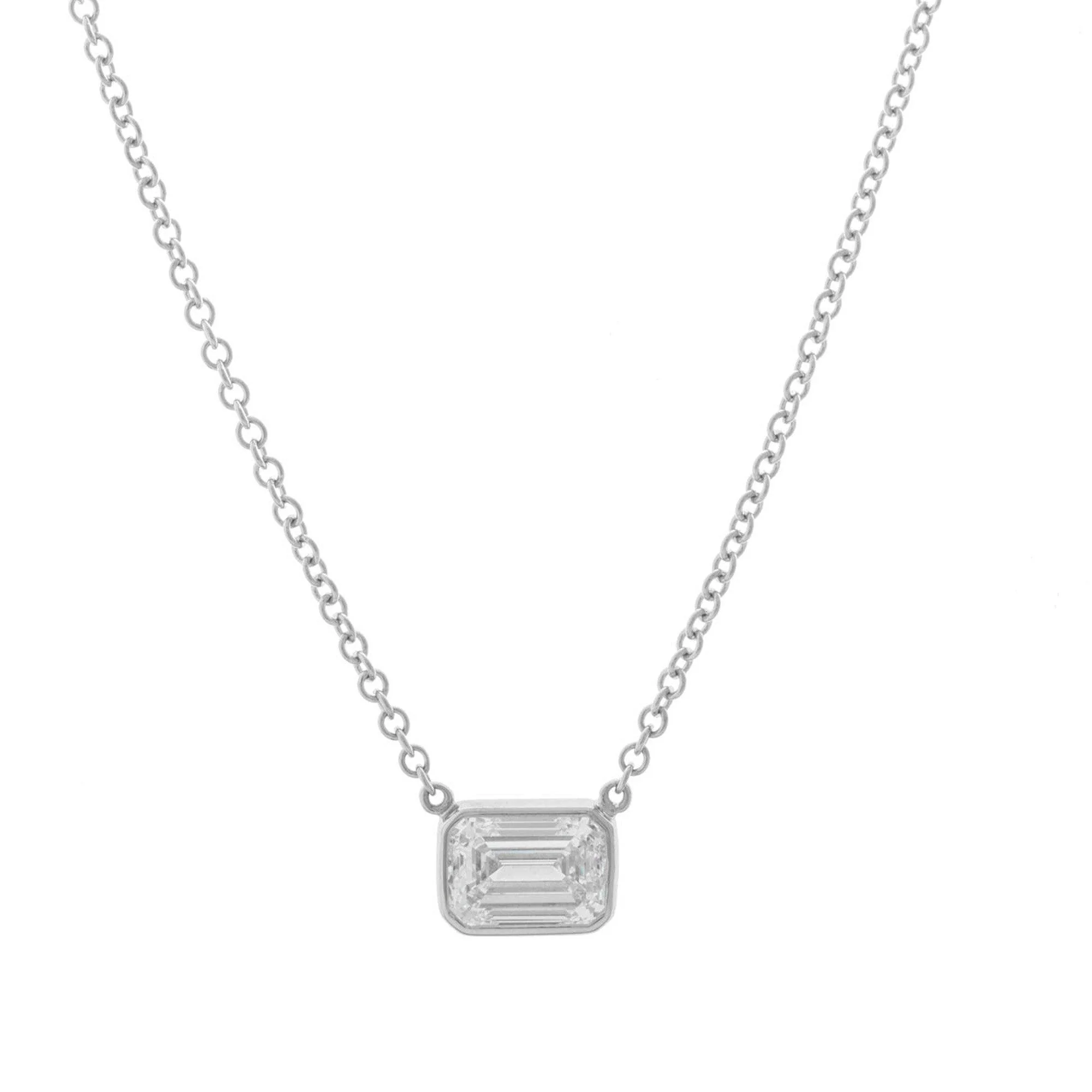 18K White Gold Diamond Necklace