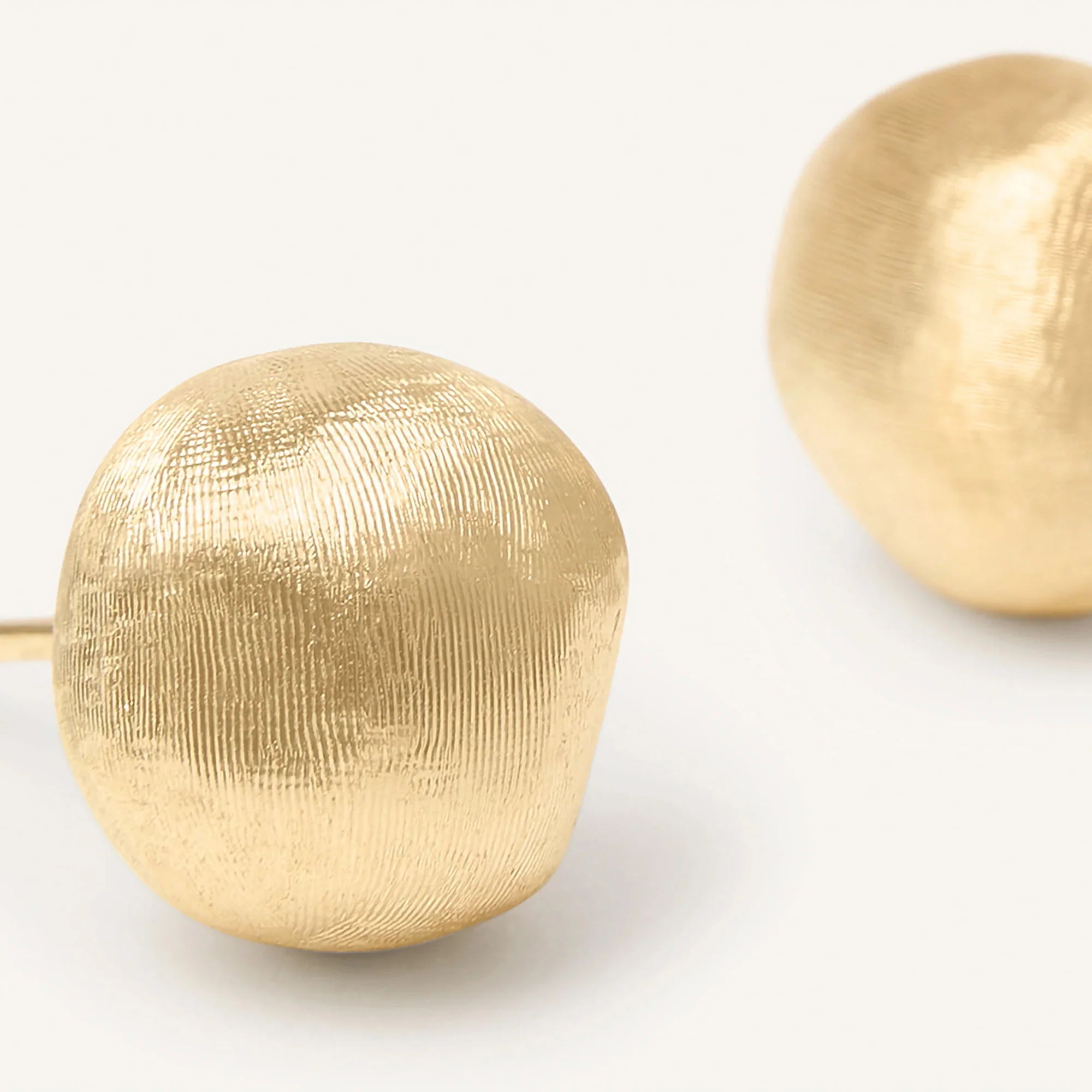 18K Yellow Gold Round Studs, Small - Image 3