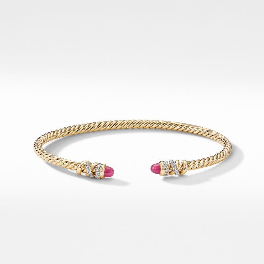18K Yellow Gold Ruby and Diamond  Bracelet - Image 2