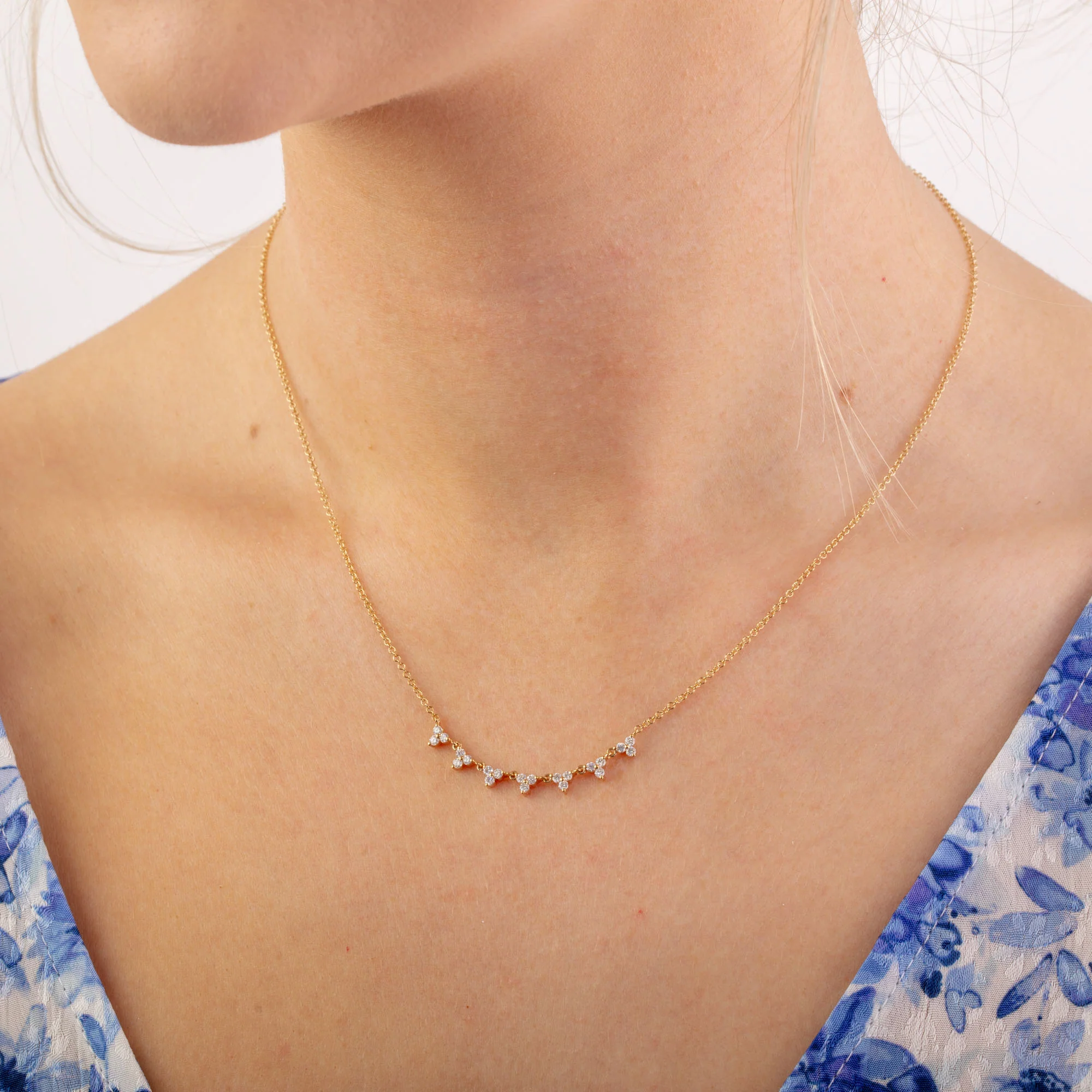 14K Yellow Gold Diamond Necklace - Image 2