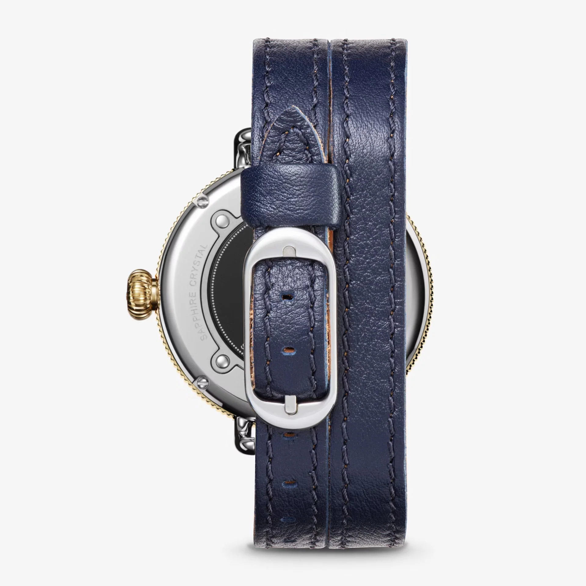 38MM Birdy Day nd Night Reversable Navy and Burbon Strap - Image 6