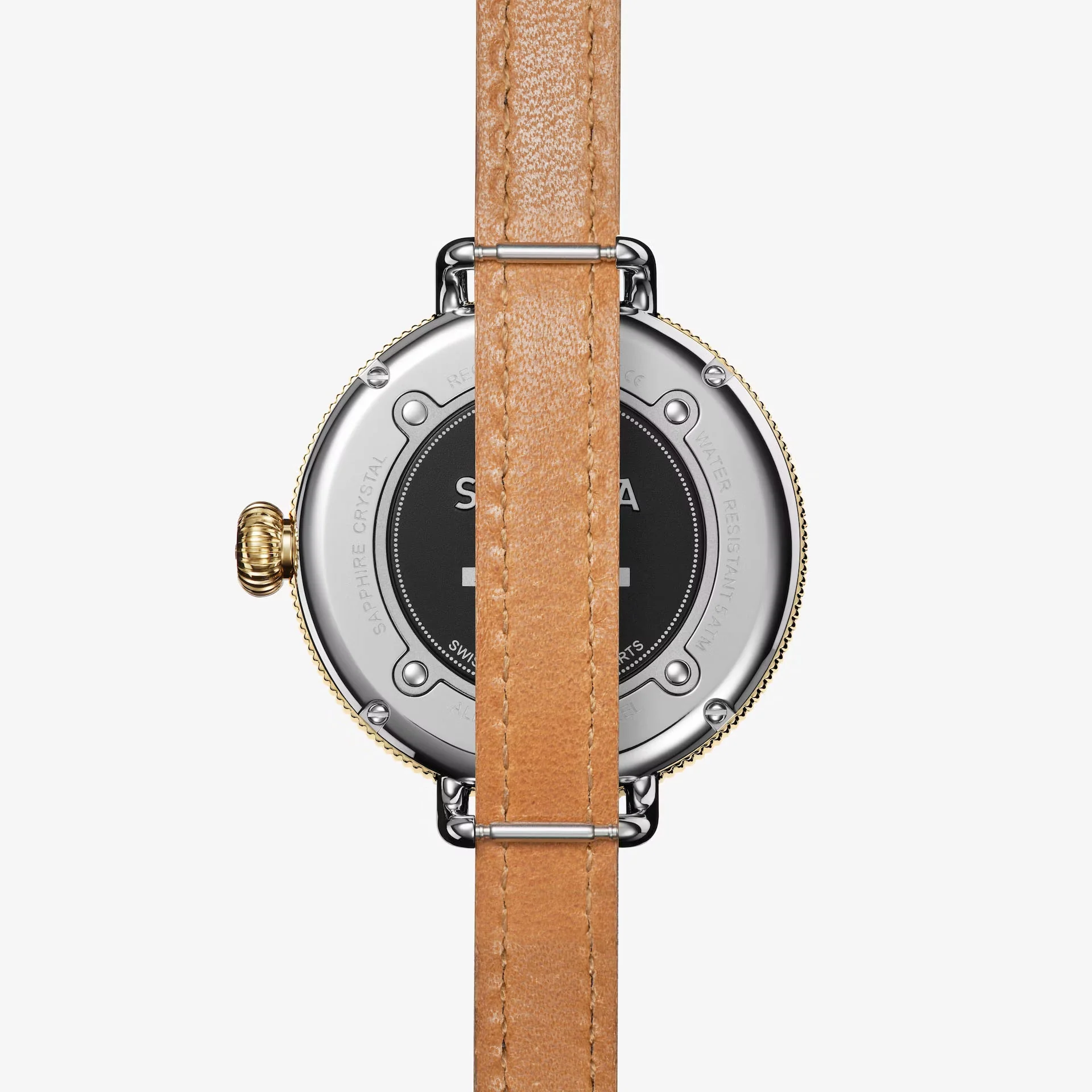38MM Birdy Day nd Night Reversable Navy and Burbon Strap - Image 7