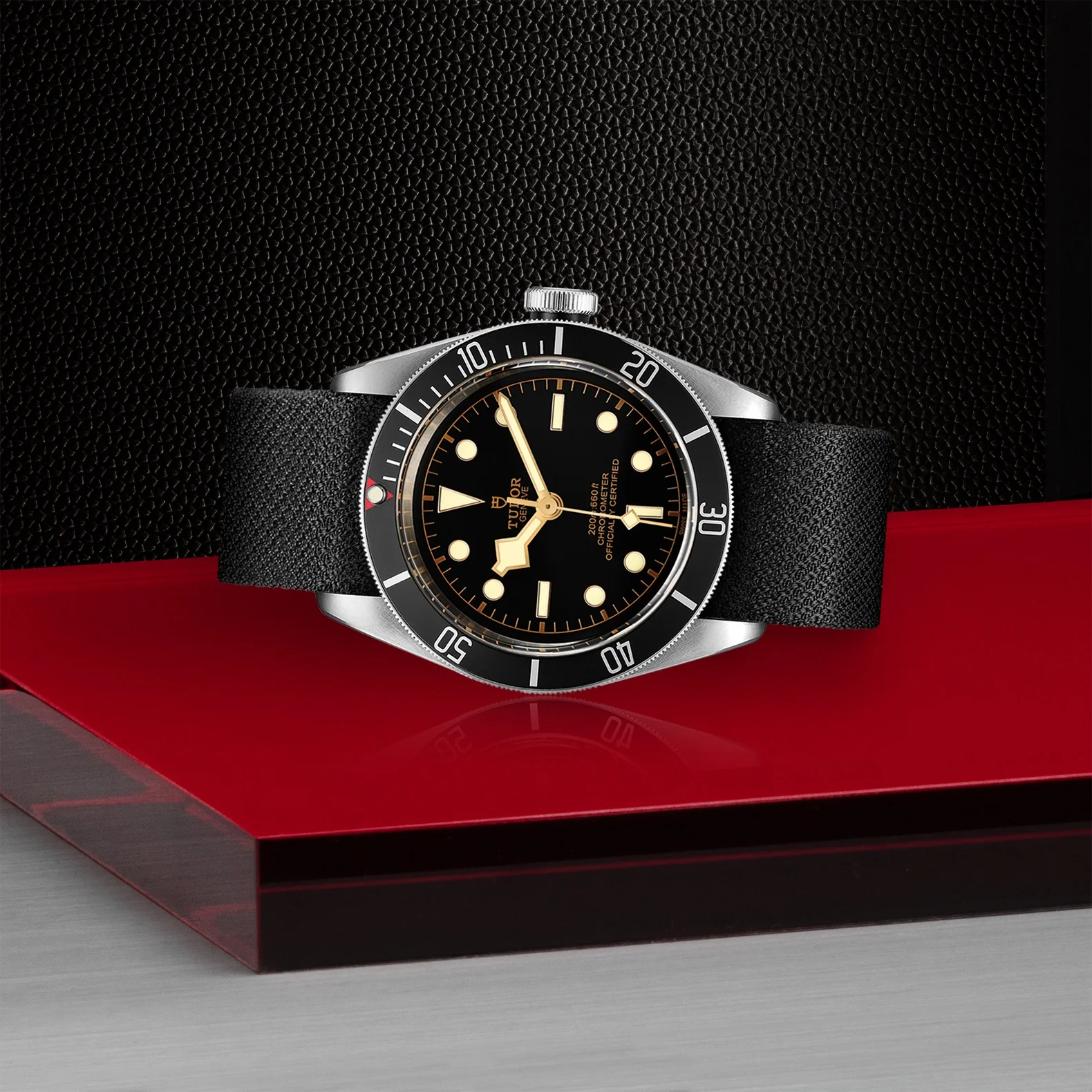 41mm Black Bay Steel Black Dial with Pink Index and Black Fabric Strap Watch by Tudor | M79230N-0005 - Image 2