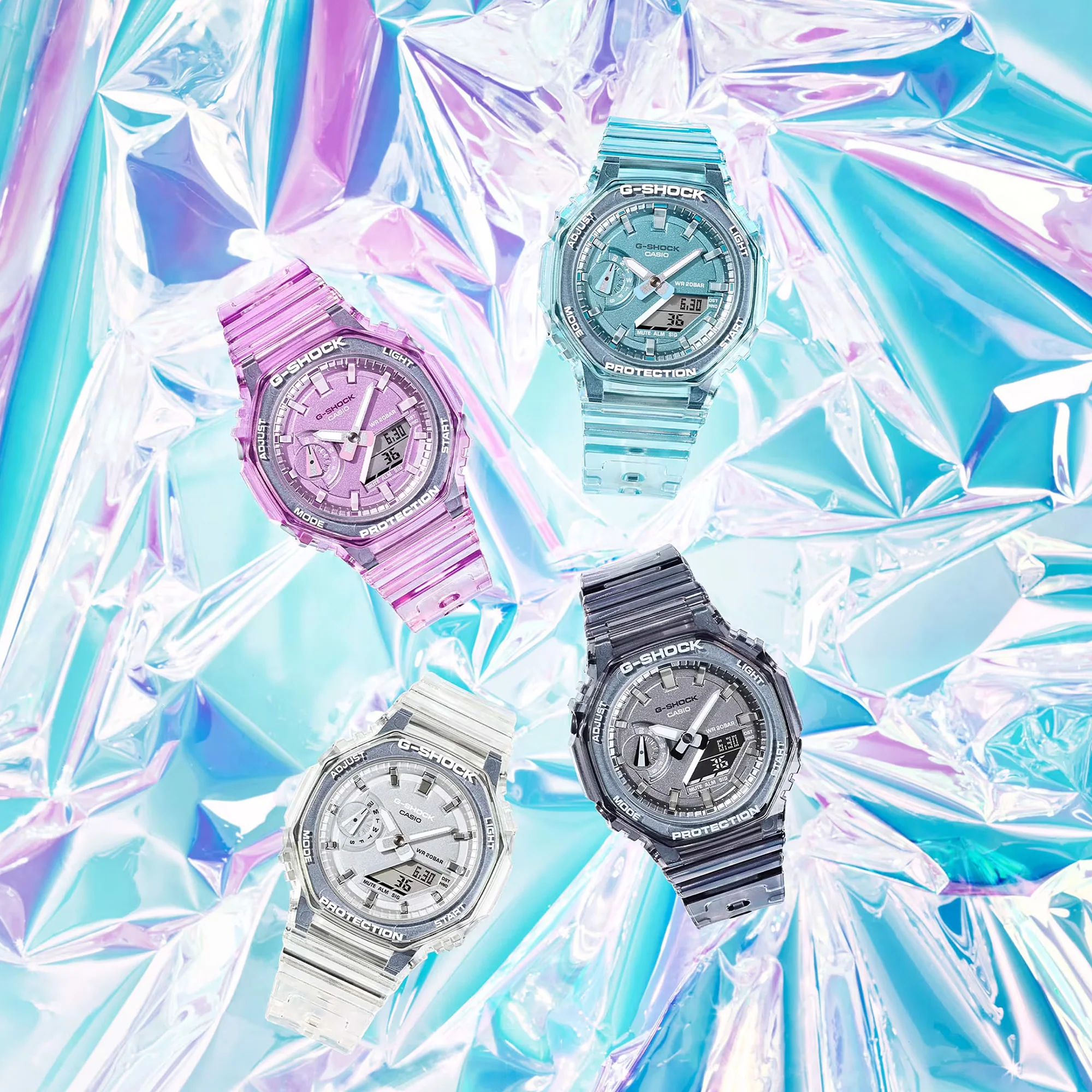 G-Shock Analog-Digital Pink Dial Sports Watch | 46mm | GMAS2100SK-4A - Image 4