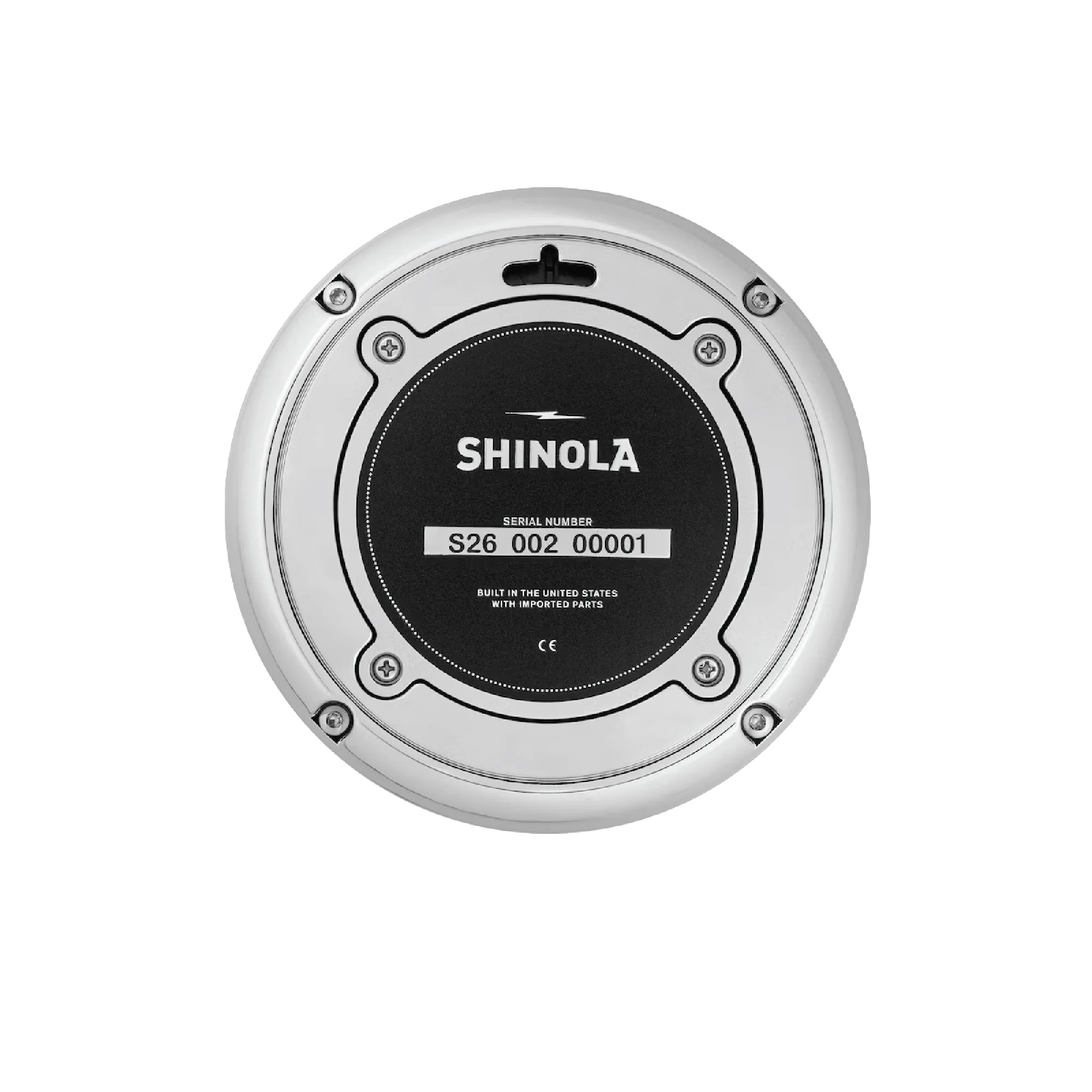 6" Runwell Chrome Desk Clock with White Face - Image 6