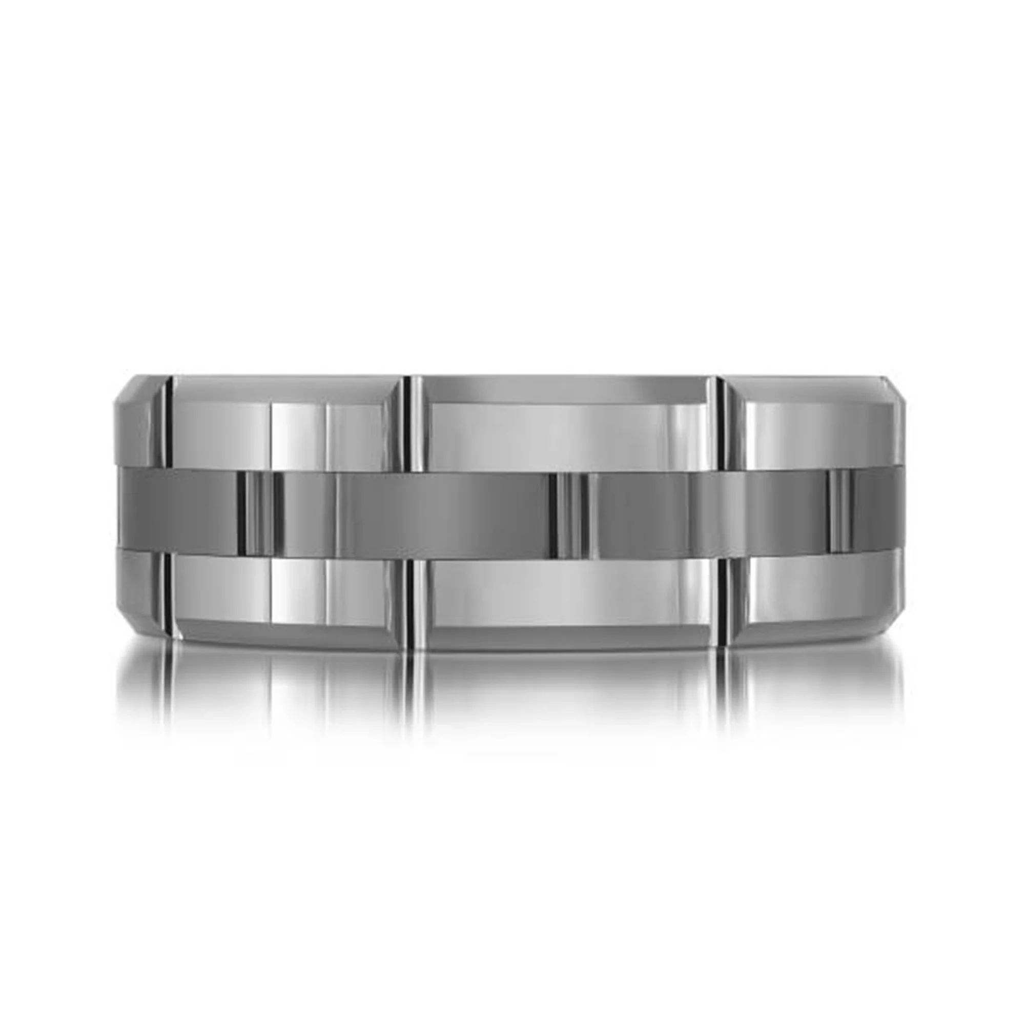 8mm Tungsten Steel Band with Black Inlay - Image 2