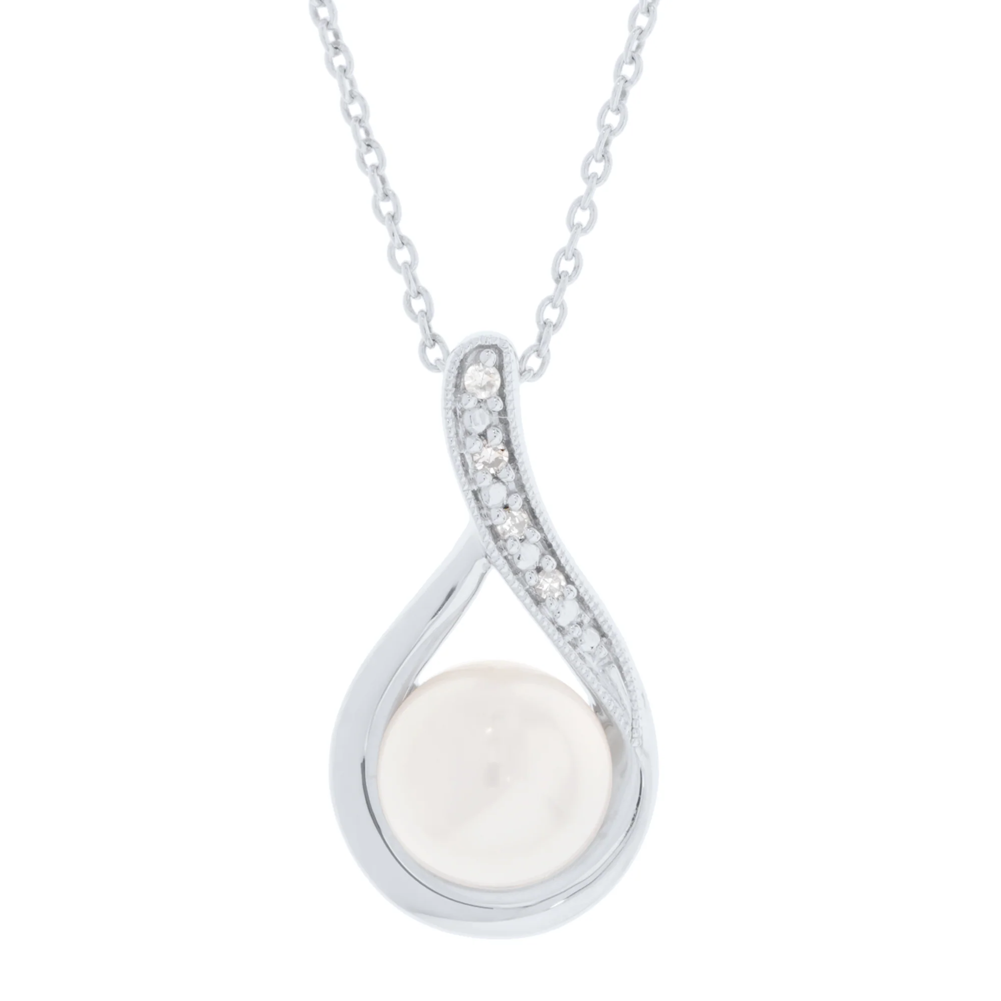 Arms of Love Pearl and Diamond Pendent Necklace | Mother's Day Gift