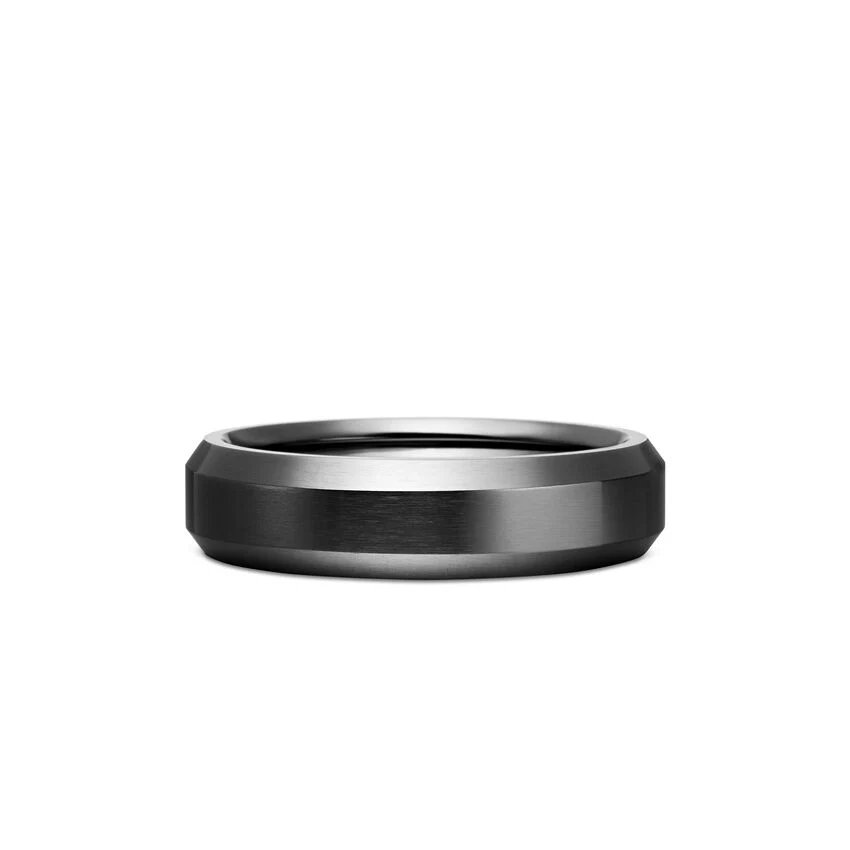 BEVELED BAND IN BLACK TITANIUM - Image 3