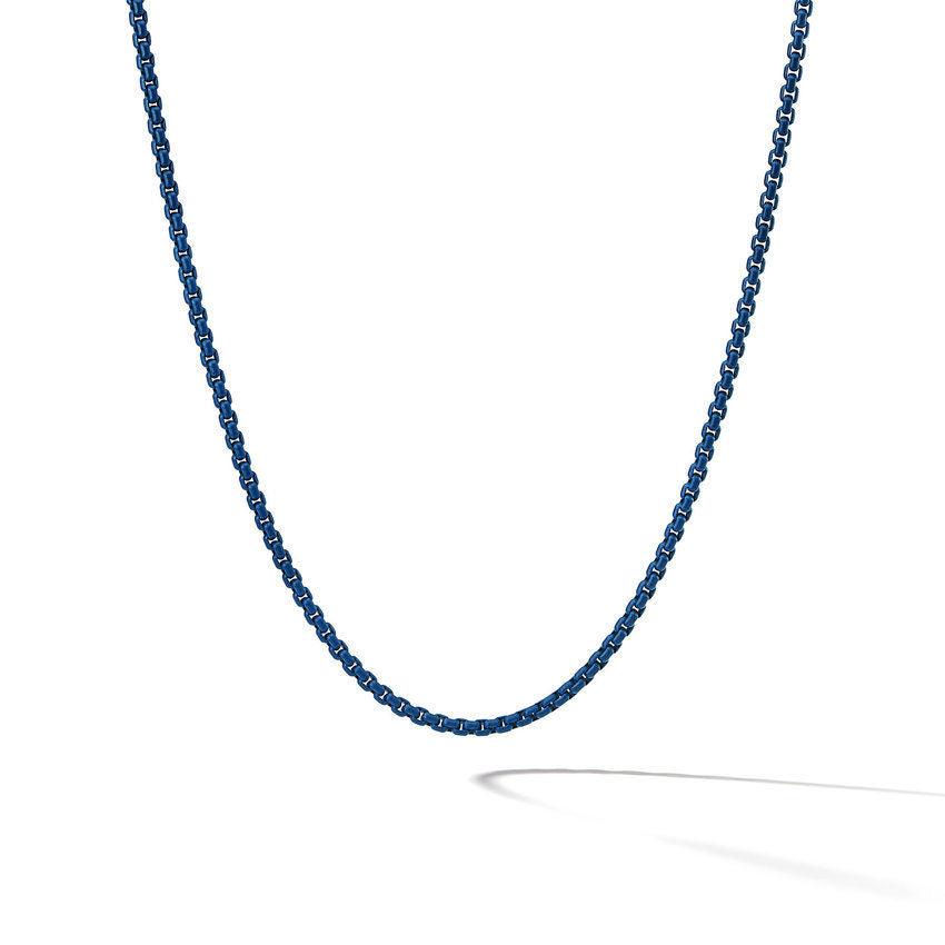BLUE BOX CHAIN NECKLACE